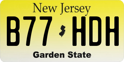 NJ license plate B77HDH