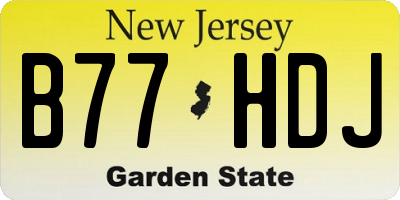 NJ license plate B77HDJ
