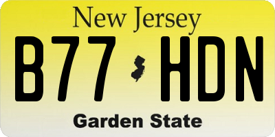 NJ license plate B77HDN