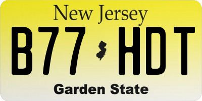 NJ license plate B77HDT