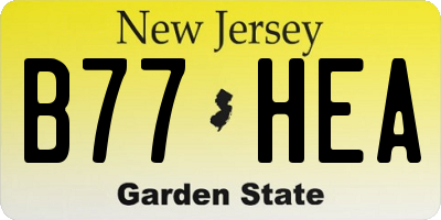 NJ license plate B77HEA