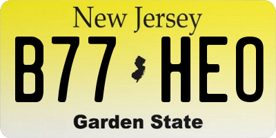 NJ license plate B77HEO