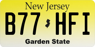NJ license plate B77HFI