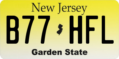 NJ license plate B77HFL