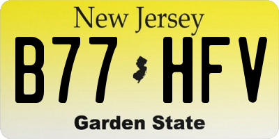 NJ license plate B77HFV