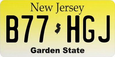 NJ license plate B77HGJ