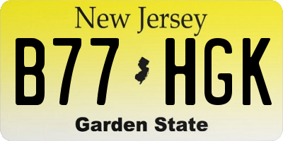NJ license plate B77HGK