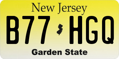 NJ license plate B77HGQ