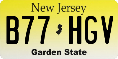 NJ license plate B77HGV