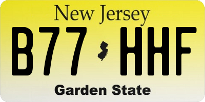 NJ license plate B77HHF