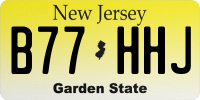 NJ license plate B77HHJ