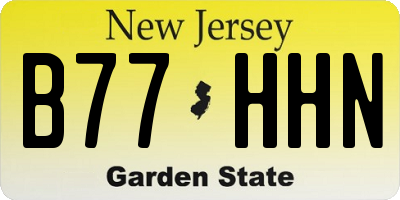 NJ license plate B77HHN