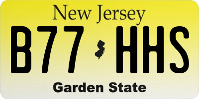 NJ license plate B77HHS