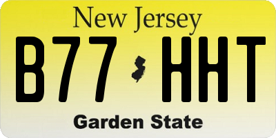 NJ license plate B77HHT