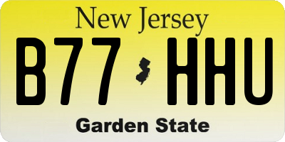 NJ license plate B77HHU