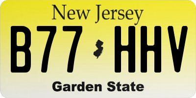 NJ license plate B77HHV