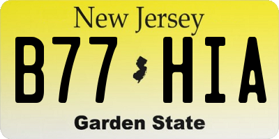 NJ license plate B77HIA