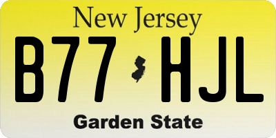 NJ license plate B77HJL