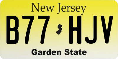 NJ license plate B77HJV
