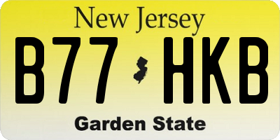 NJ license plate B77HKB