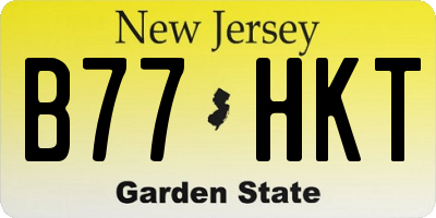 NJ license plate B77HKT