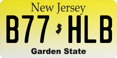 NJ license plate B77HLB