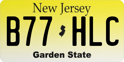 NJ license plate B77HLC