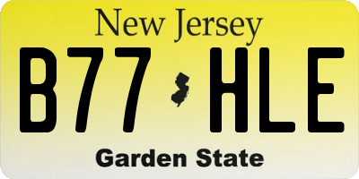 NJ license plate B77HLE