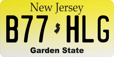 NJ license plate B77HLG