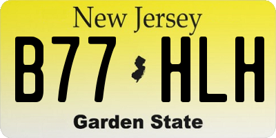 NJ license plate B77HLH