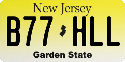 NJ license plate B77HLL