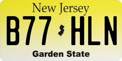 NJ license plate B77HLN
