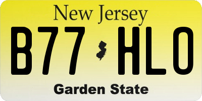 NJ license plate B77HLO