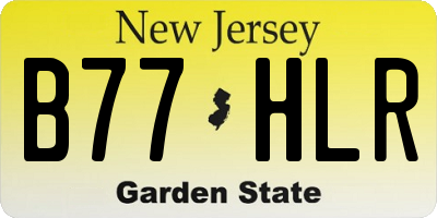 NJ license plate B77HLR