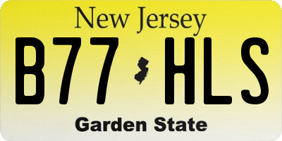 NJ license plate B77HLS