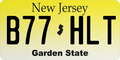 NJ license plate B77HLT