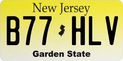 NJ license plate B77HLV