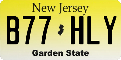 NJ license plate B77HLY