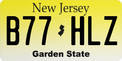 NJ license plate B77HLZ