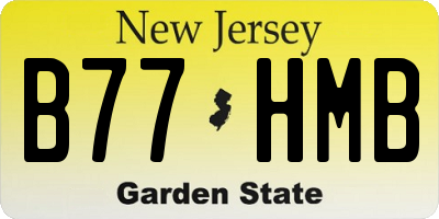 NJ license plate B77HMB