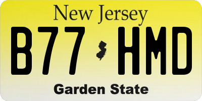 NJ license plate B77HMD