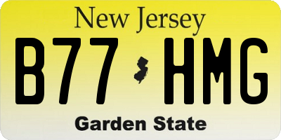 NJ license plate B77HMG