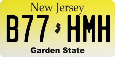 NJ license plate B77HMH