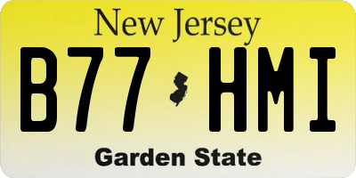 NJ license plate B77HMI