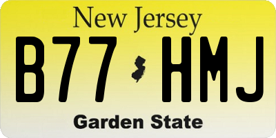 NJ license plate B77HMJ