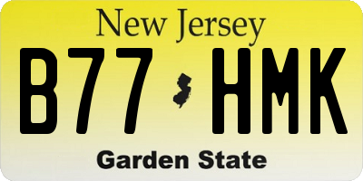 NJ license plate B77HMK