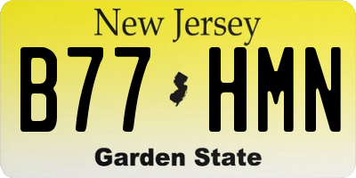 NJ license plate B77HMN