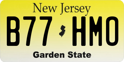 NJ license plate B77HMO