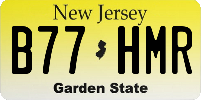 NJ license plate B77HMR