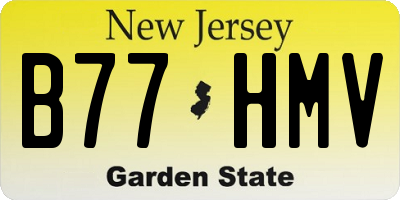 NJ license plate B77HMV